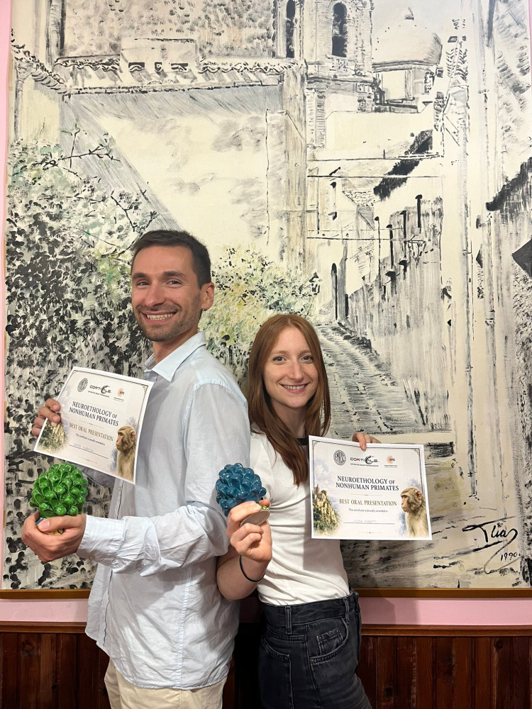 Award ceremony for Elena Ferretti and Davide Albertini